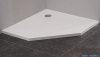 New Trendy Nex brodzik konglomeratowy pięciokątny 80x80x3,5 cm biały B-0513